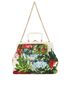 Kiss Lock Floral Pochette, front view